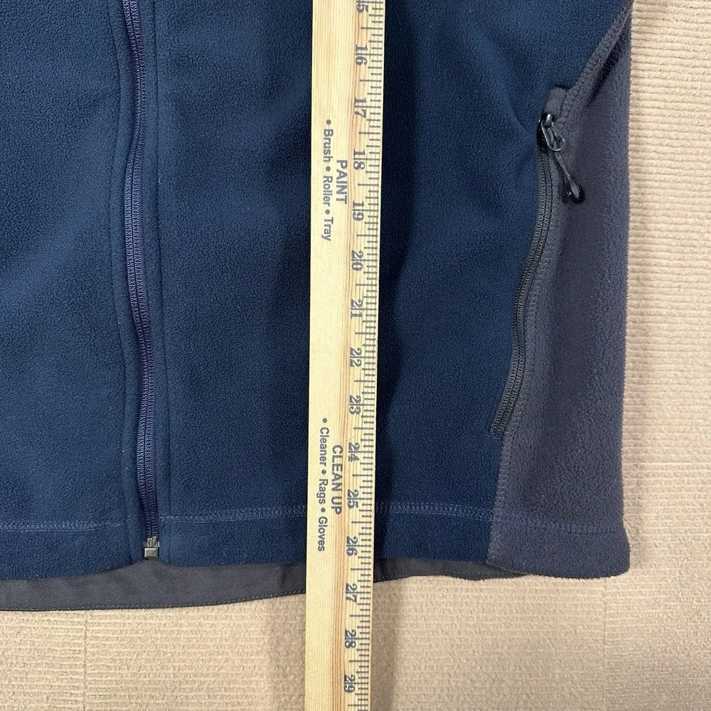 The North Face WindWall 1 Fleece Jacket Mens L Blue Gray Full Zip Outdoor Hiking